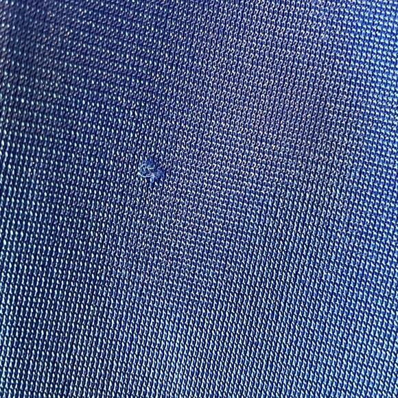 Vintage blue short sleeve lace trim button front lightweight robe - Picture 7 of 7